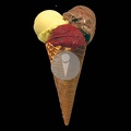 3 kugeln waffel