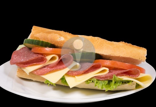 baguette kaese salami