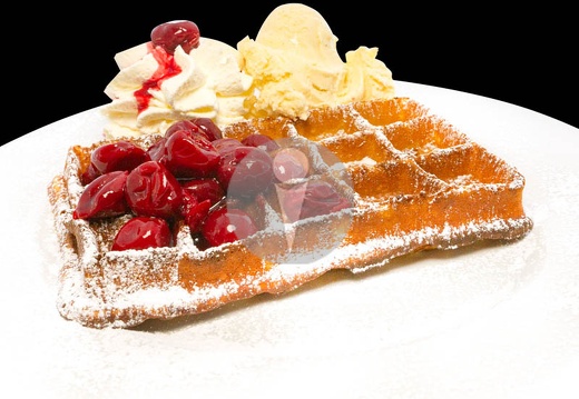 bruesseler waffel kirschen eis sahne
