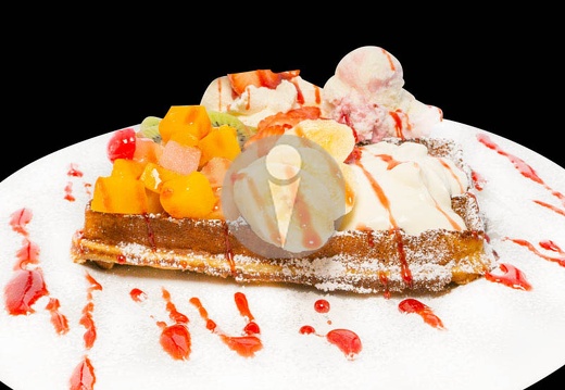 bruesseler waffel obstsalat joghurt