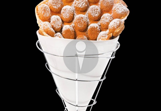 bubble becher puderzucker