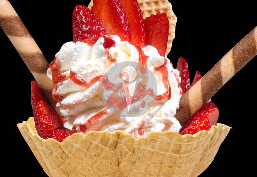 erdbeer to go waffelbecher