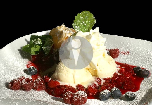 heisse himbeeren vanilleeis
