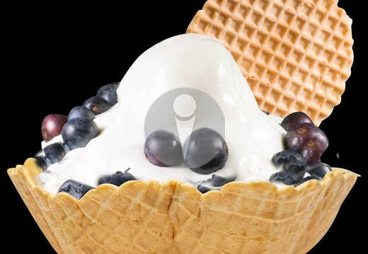 joghurt heidelbeer to go waffelbecher