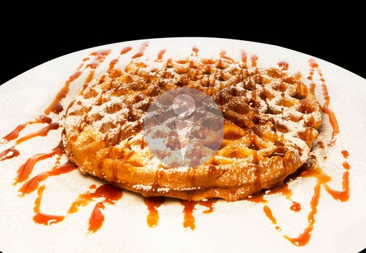 rundwaffel karamellsauce