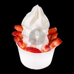 frozen joghurt erdbeerbecher