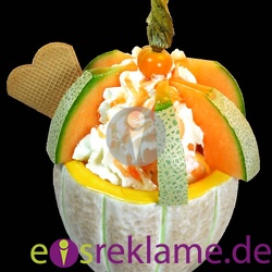 Eisbecher mit Melone